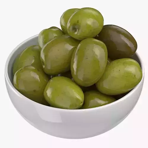Bowl of Green Olives 3D model