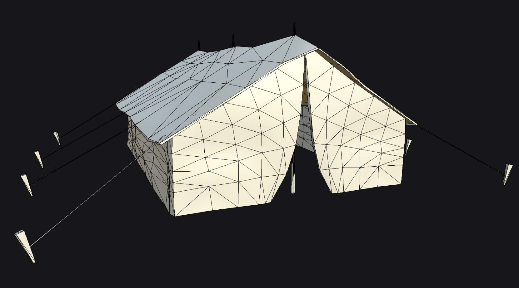 Military Tent - PBR - Textured Low-poly 3D model_5