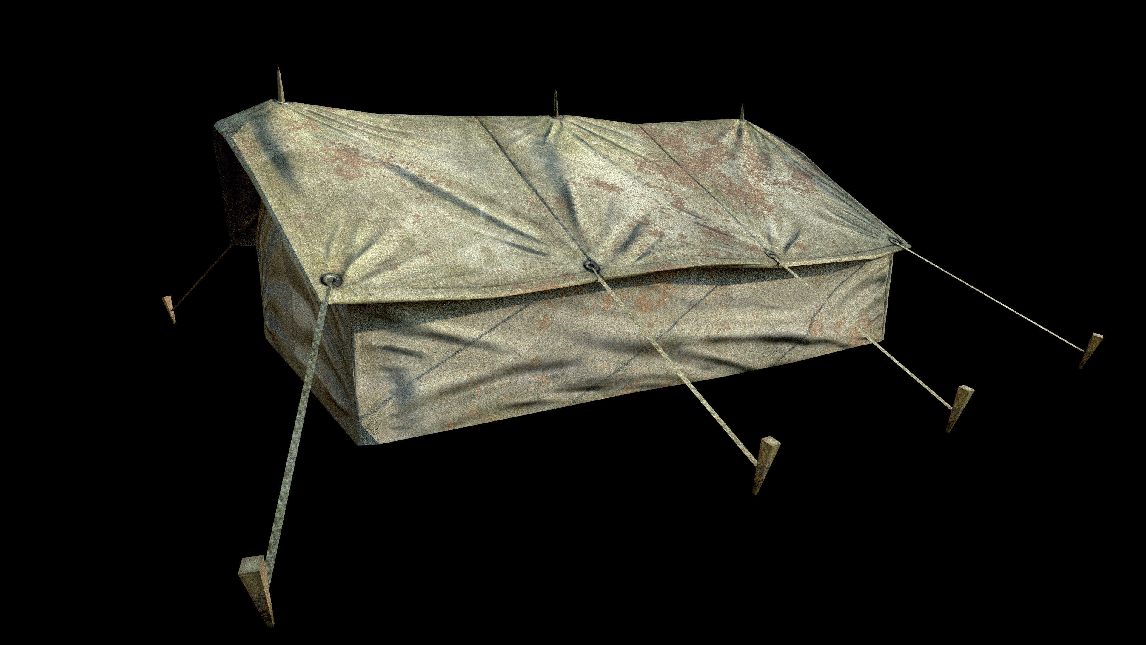 Military Tent - PBR - Textured Low-poly 3D model_2