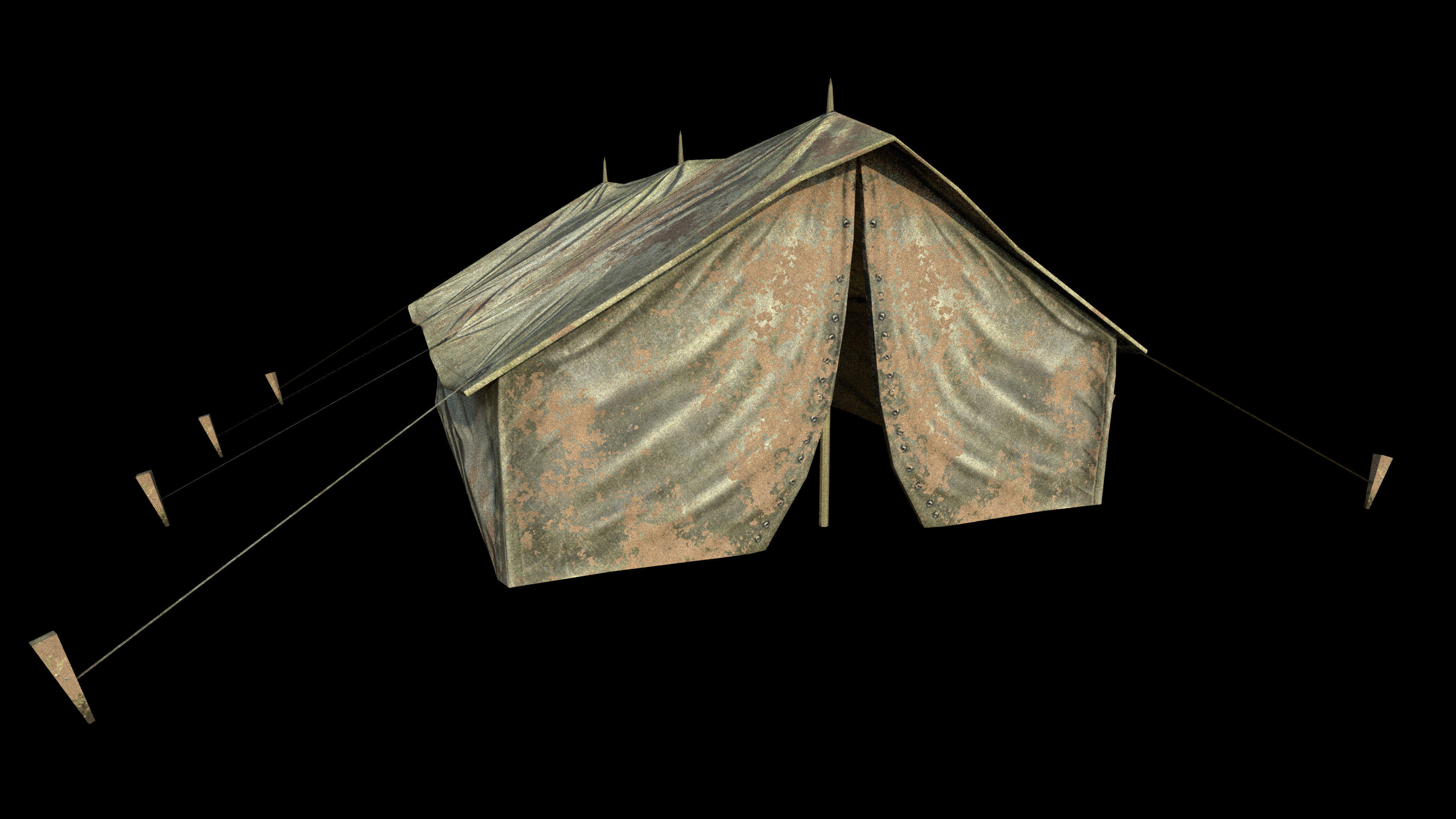 Military Tent - PBR - Textured Low-poly 3D model_1