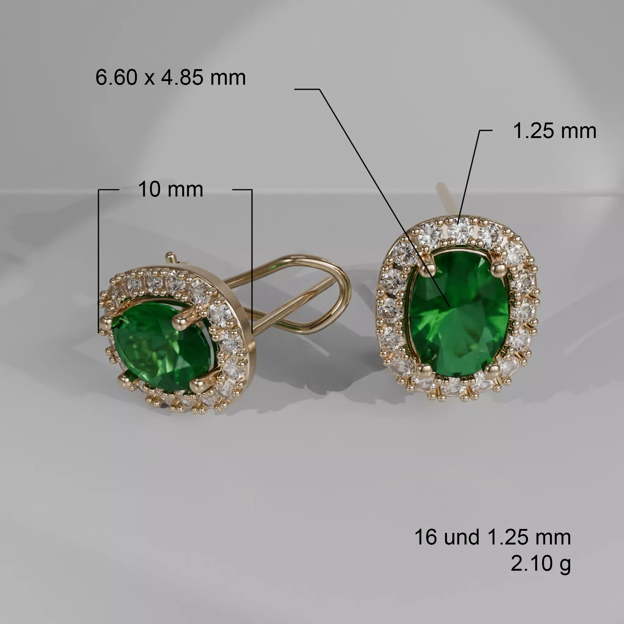 OVAL EARRINGS 3D print model