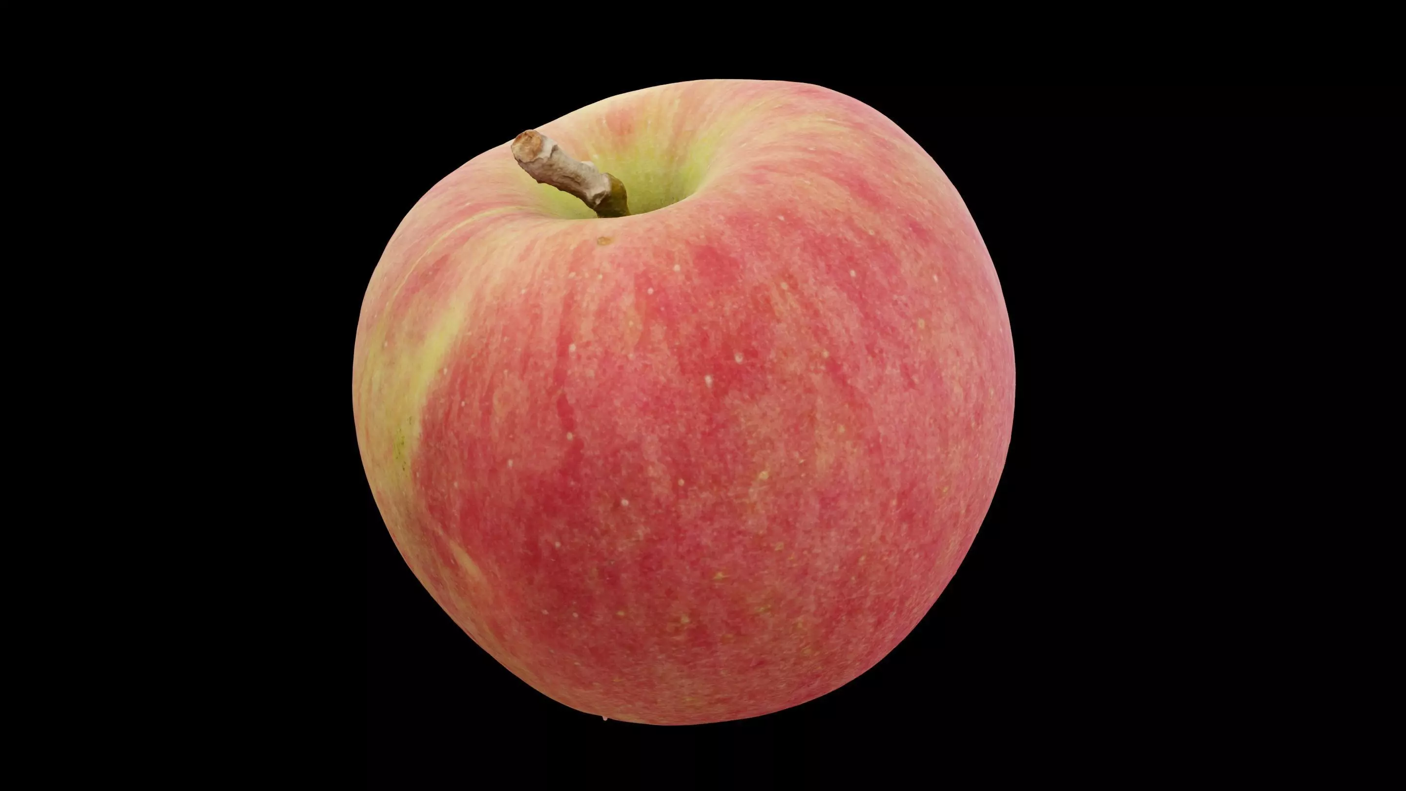 Yellow Red Apple Fruit Free 3D model