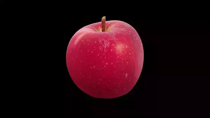 Red Apple Fruit 3D model 6