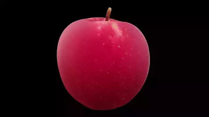 Red Apple Fruit 3D model 2