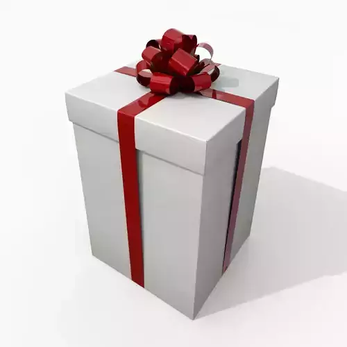 Gift Box - Tall Regular with Tied Ribbon Rosette