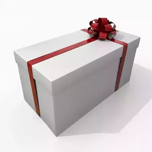 Gift Box - Rectangular with Tied Ribbon Rosette
