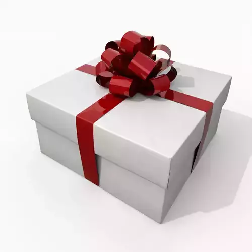 Gift Box - Low Regular with Tied Ribbon Rosette