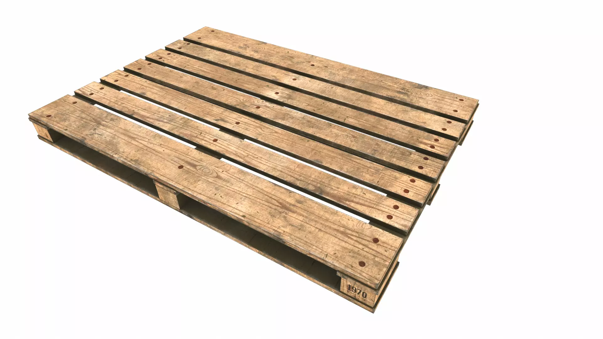 Wooden Pallet Low Poly Low-poly 3D model