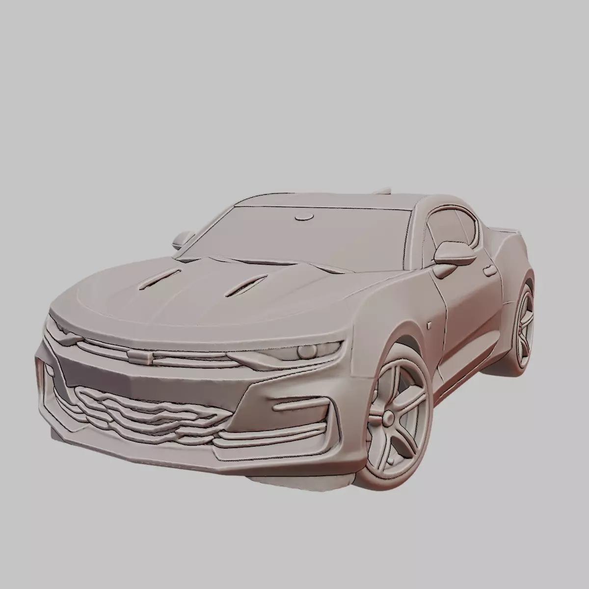 Chevrolet Camaro Amarelo 3D Printable 3D print model