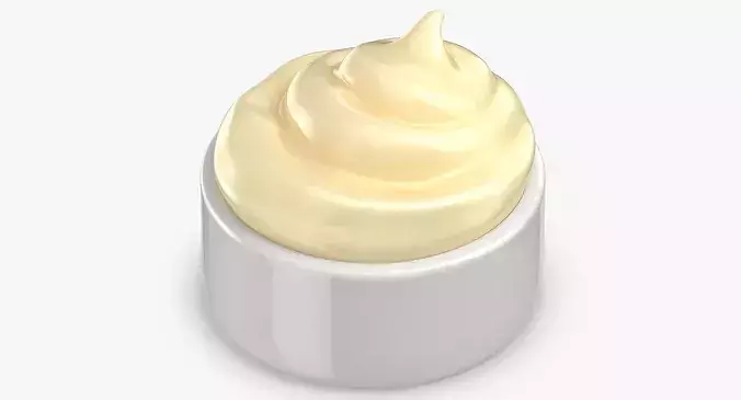 Mayonnaise Sauce Cup 3D model 6