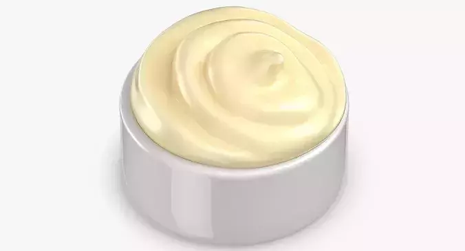 Mayonnaise Sauce Cup 3D model 7