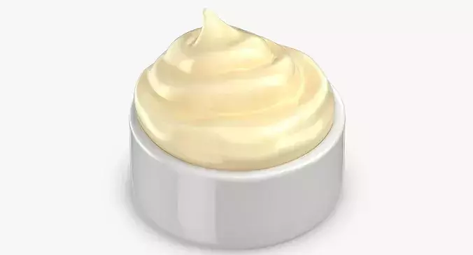 Mayonnaise Sauce Cup 3D model 5