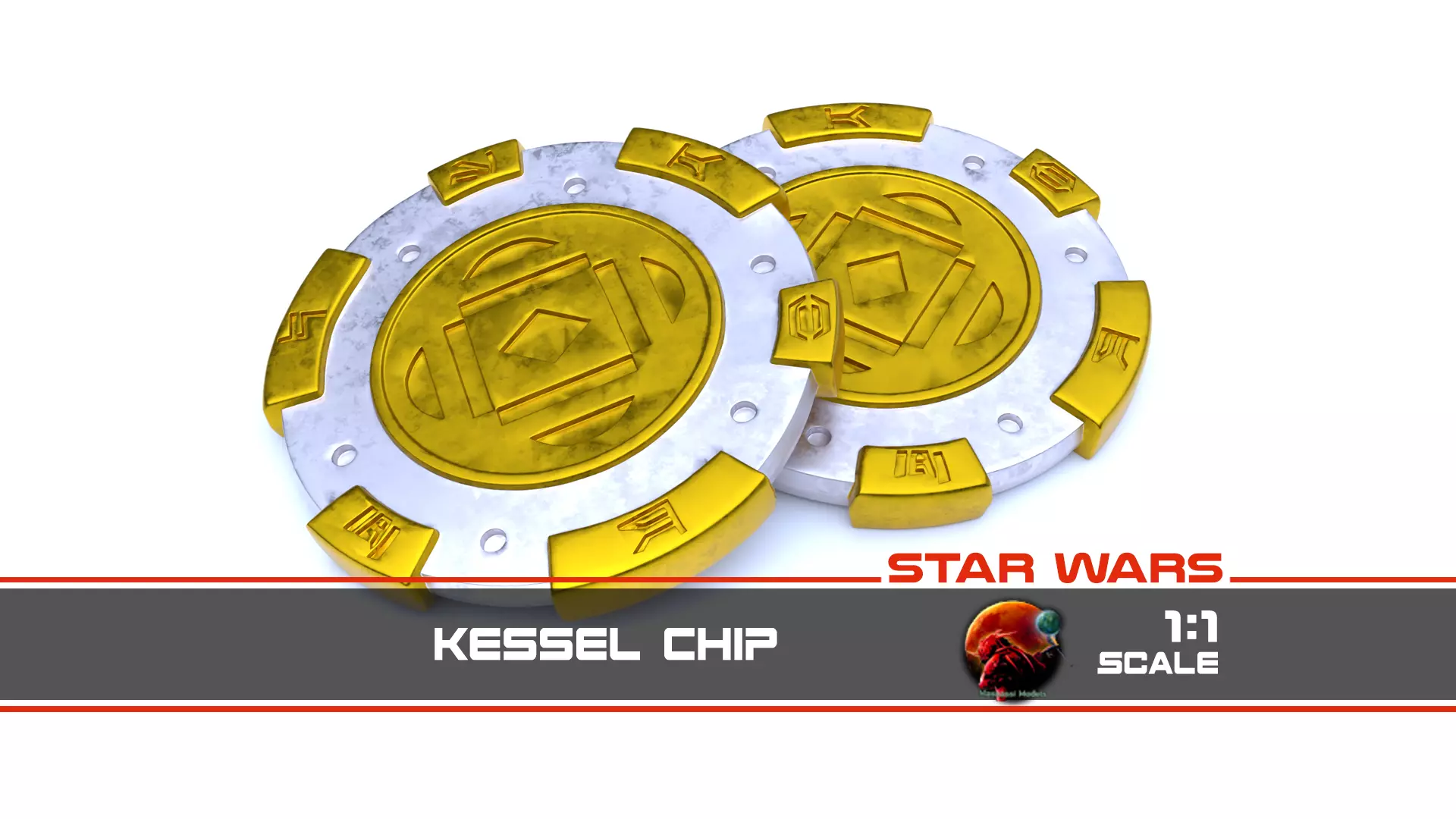 Kessel chip 1-1 scale 3D print model