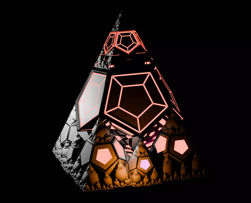Dodecafoam Order 3 Spaceship Fractal 3D model