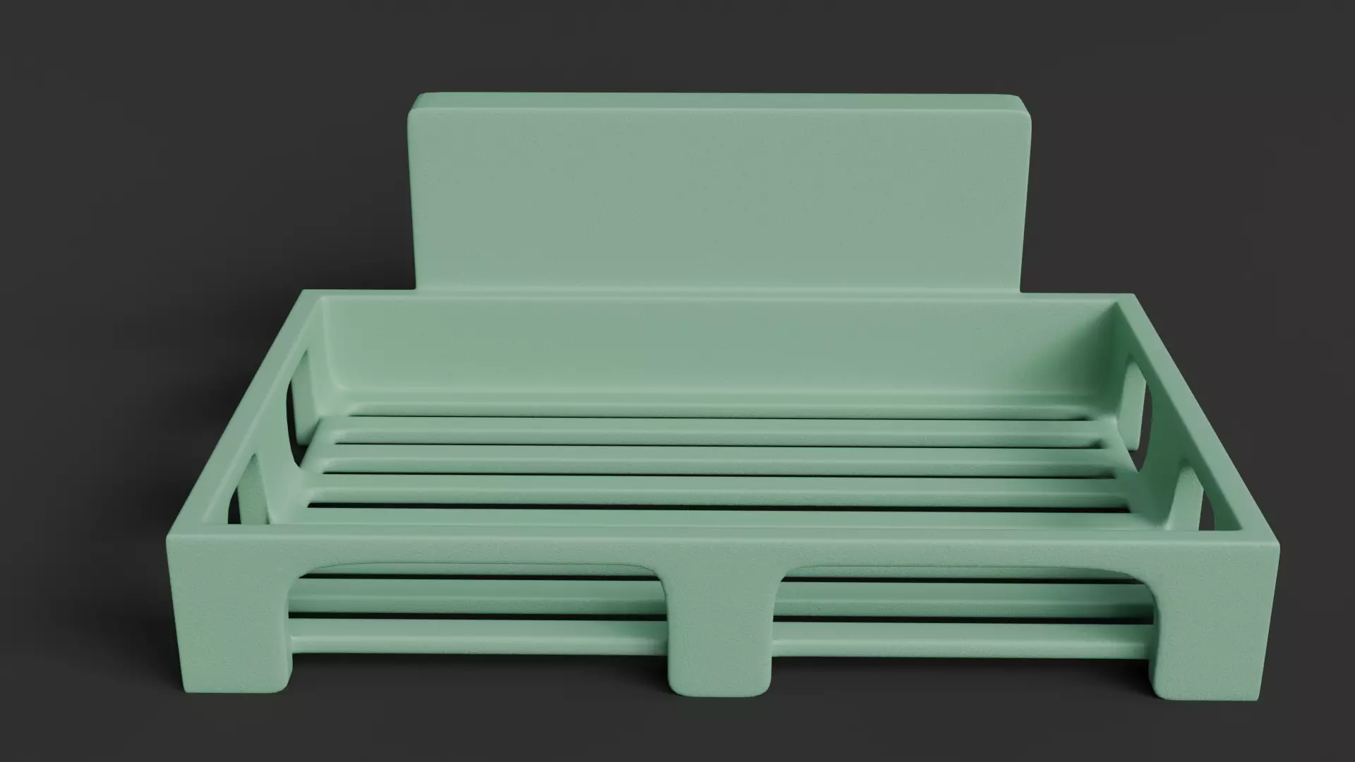 Wall Mounted Plastic Soap Holder Tray with PBR Model 3D model