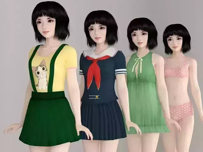 Kayoko various outfit pose 02