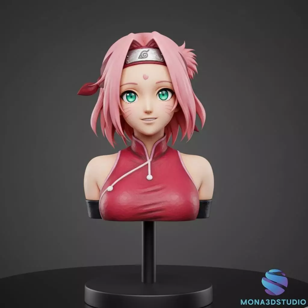 Sakura Haruno Bust - 3D Printable STL Presupported 3D print model