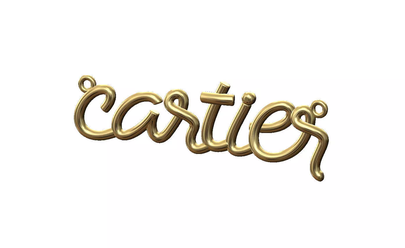 Name brand N01 3d letters wire pendant and charm 3D print model