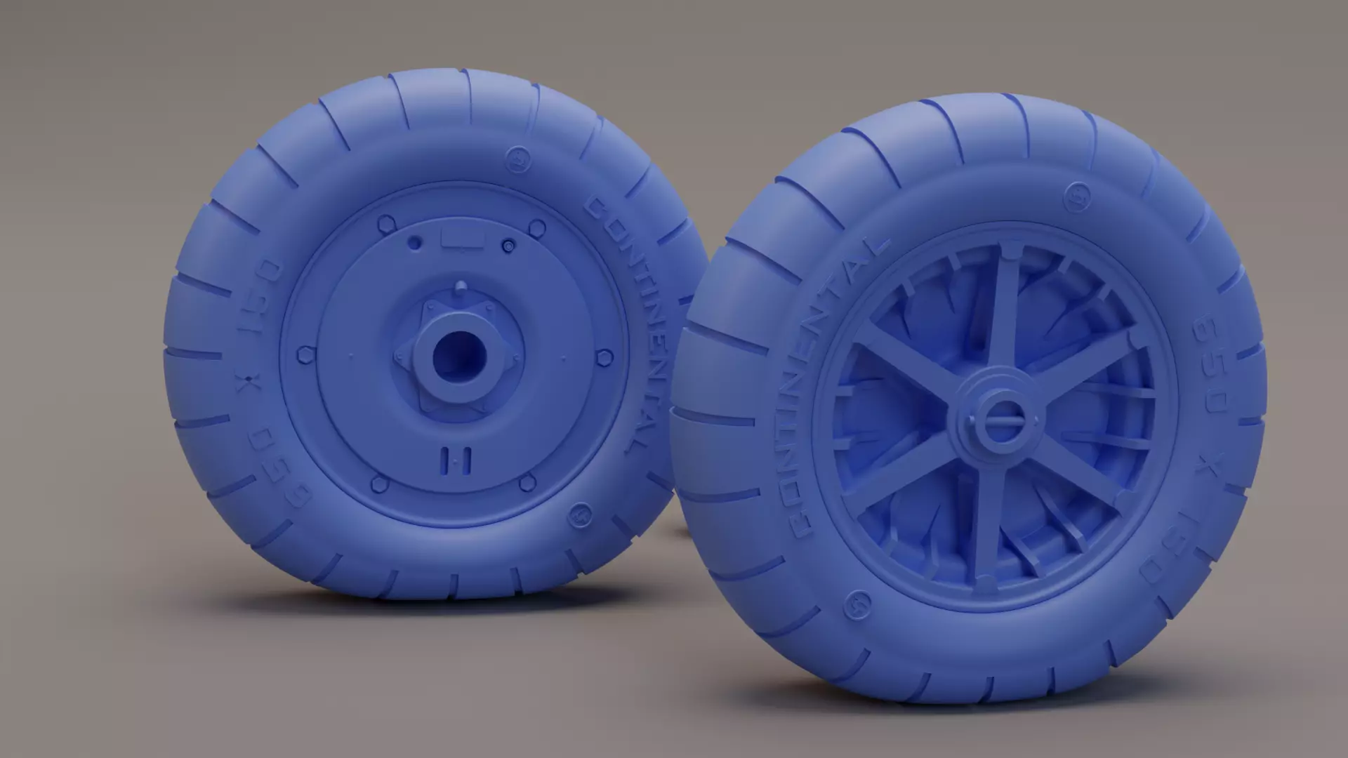 Me-109 Wheels Flattened Tyres 3D print model