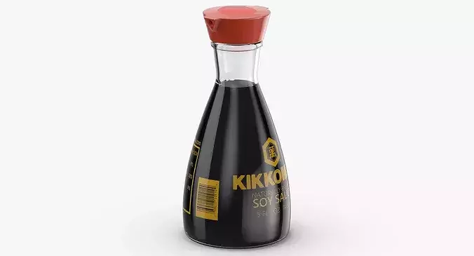 Soy Sauce Bottle 02 3D model 6