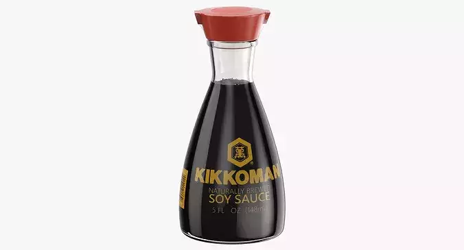 Soy Sauce Bottle 02 3D model 4