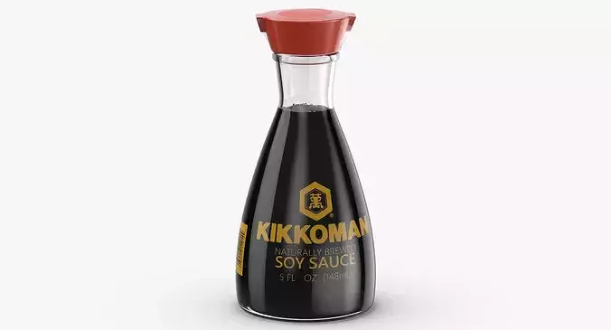 Soy Sauce Bottle 02 3D model 5