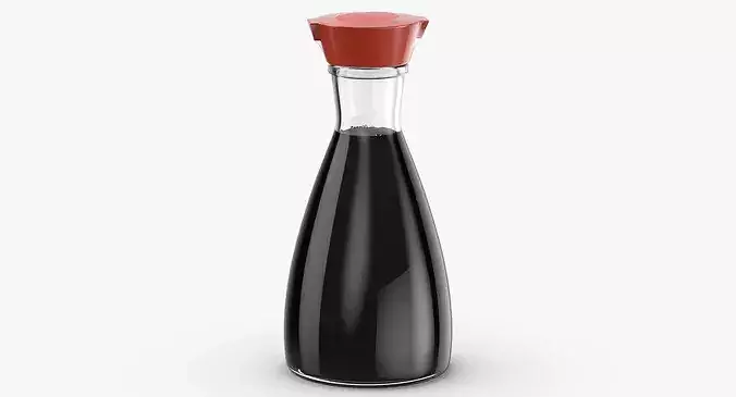 Soy Sauce Bottle 02 Generic 3D model 5