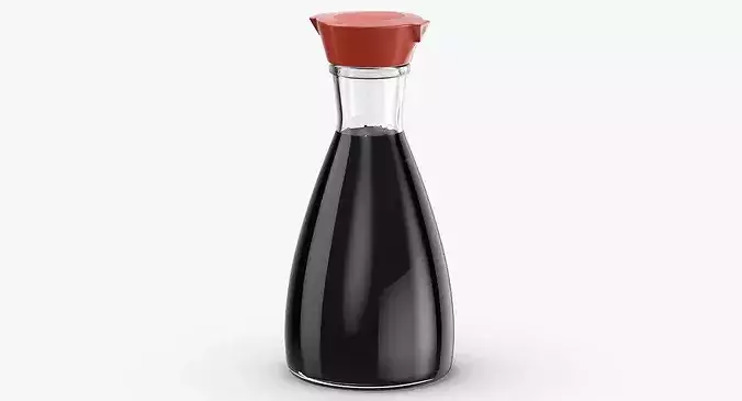 Soy Sauce Bottle 02 Generic 3D model 7