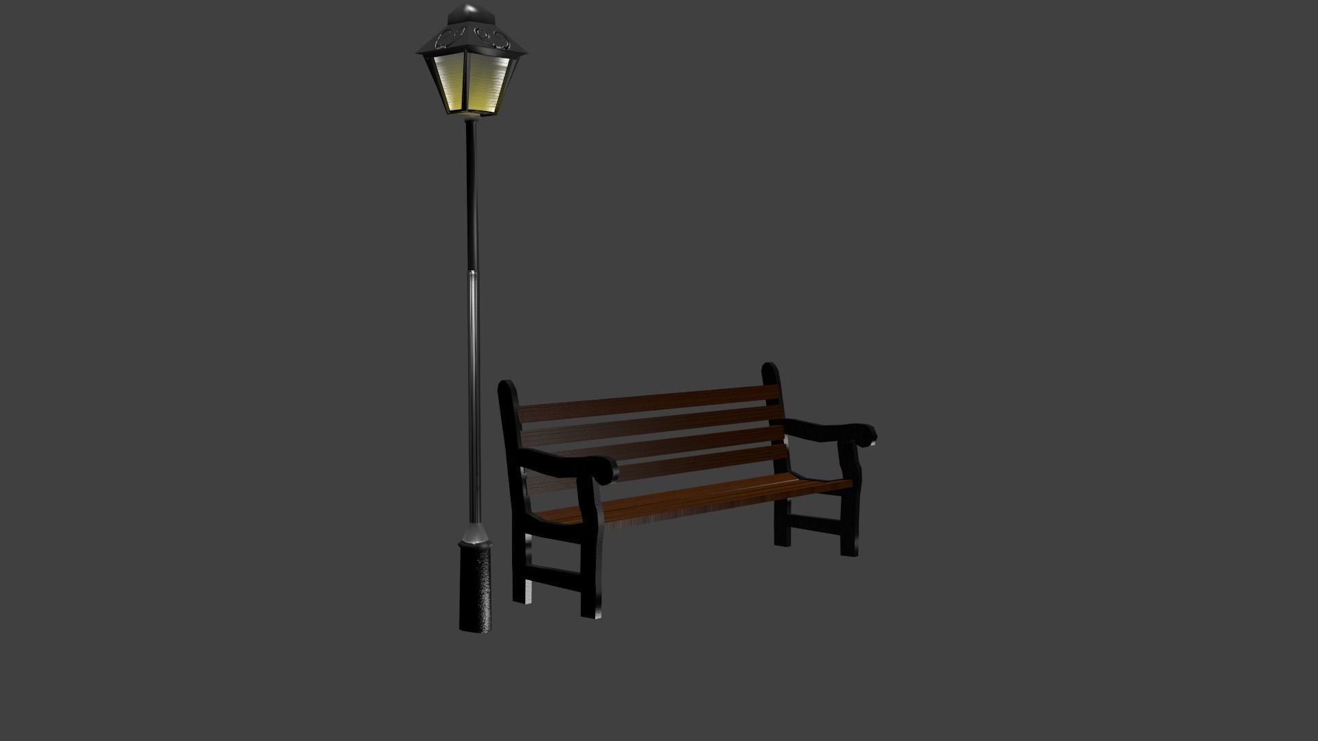 Street asset bundle Low-poly 3D model_2