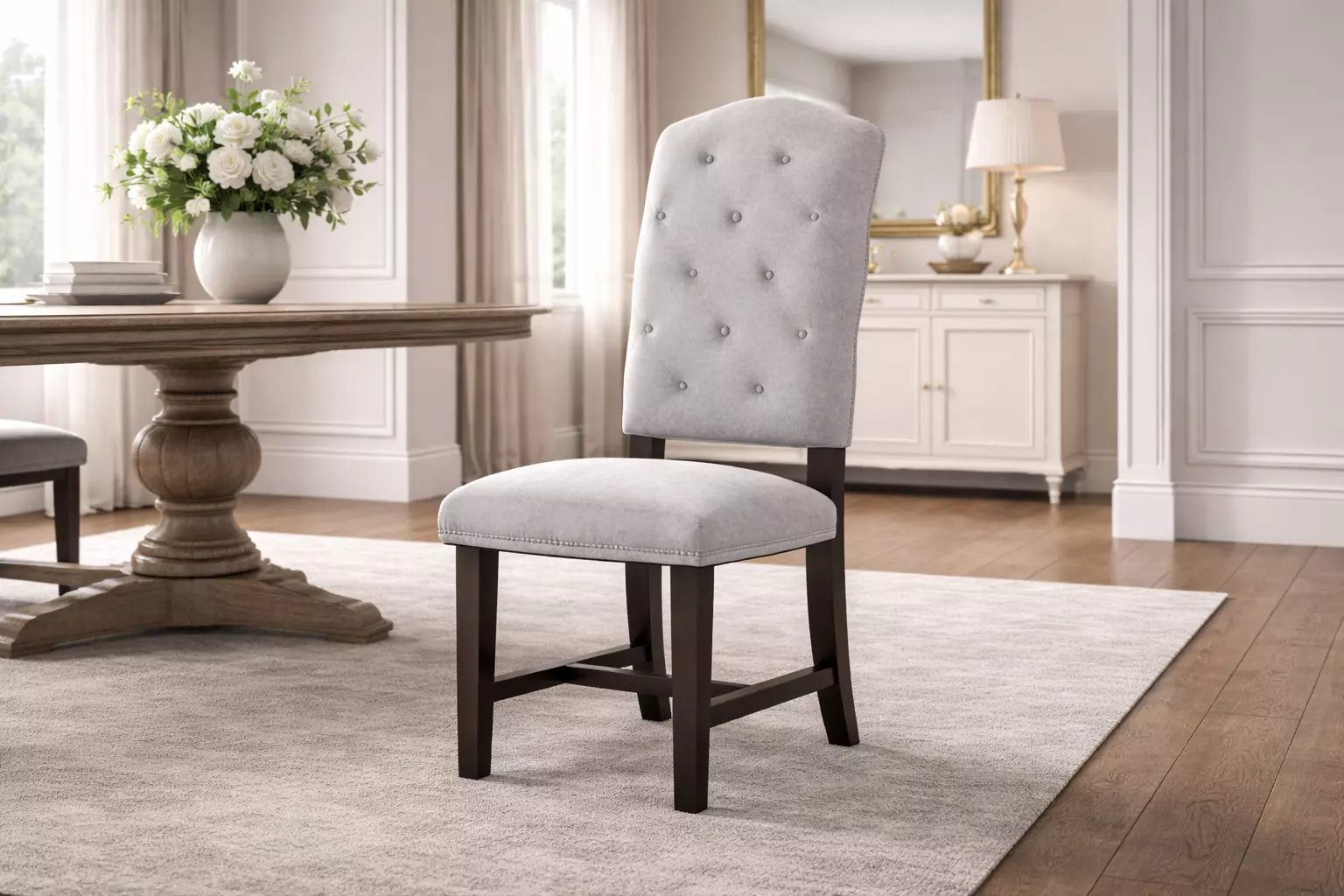 Classic Tufted Upholstered Dining Chair - MorisonDesign 4K PBR Free 3D model
