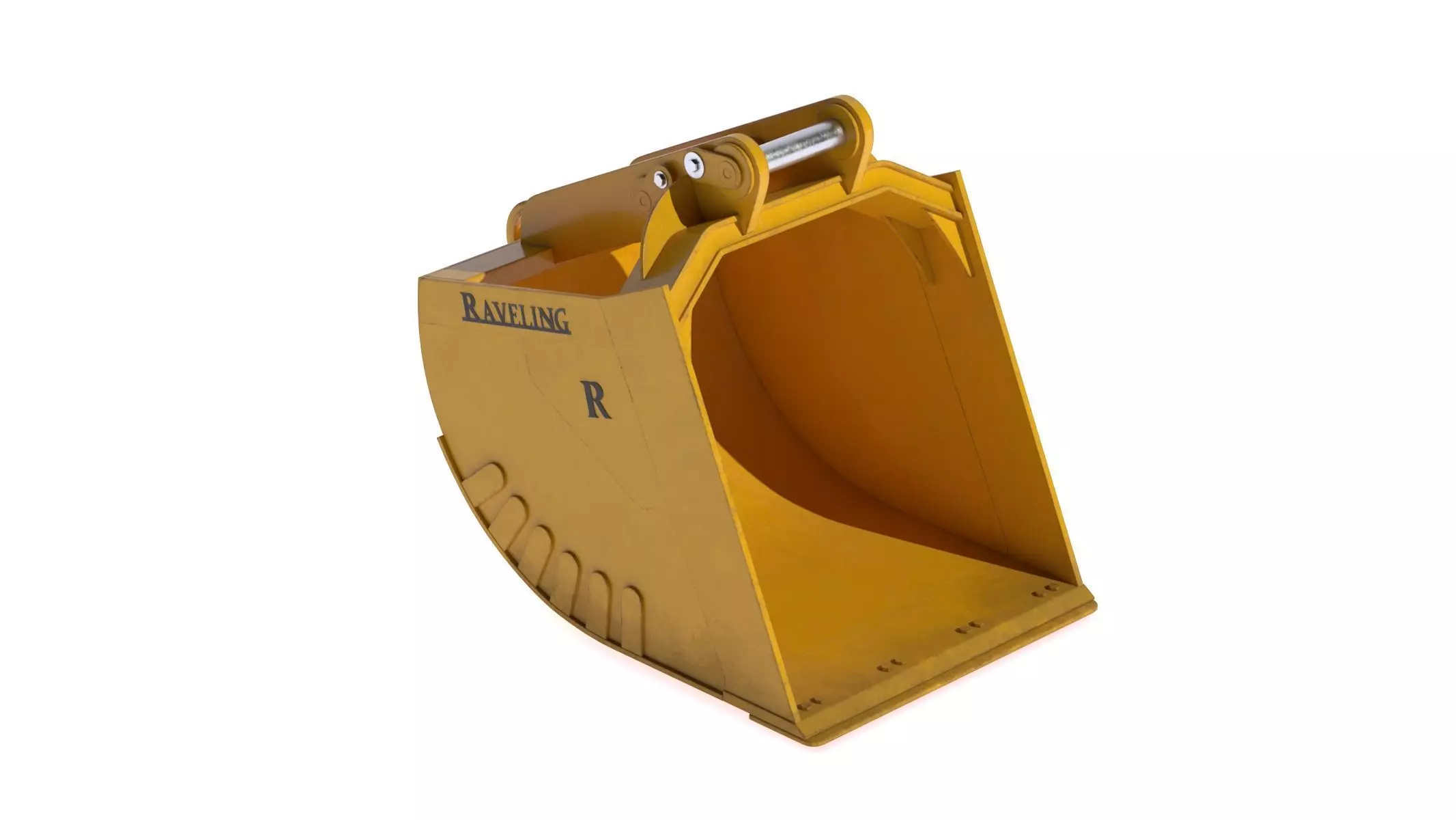 Raveling Flat Bottom Square Corner Excavator Bucket 3D model