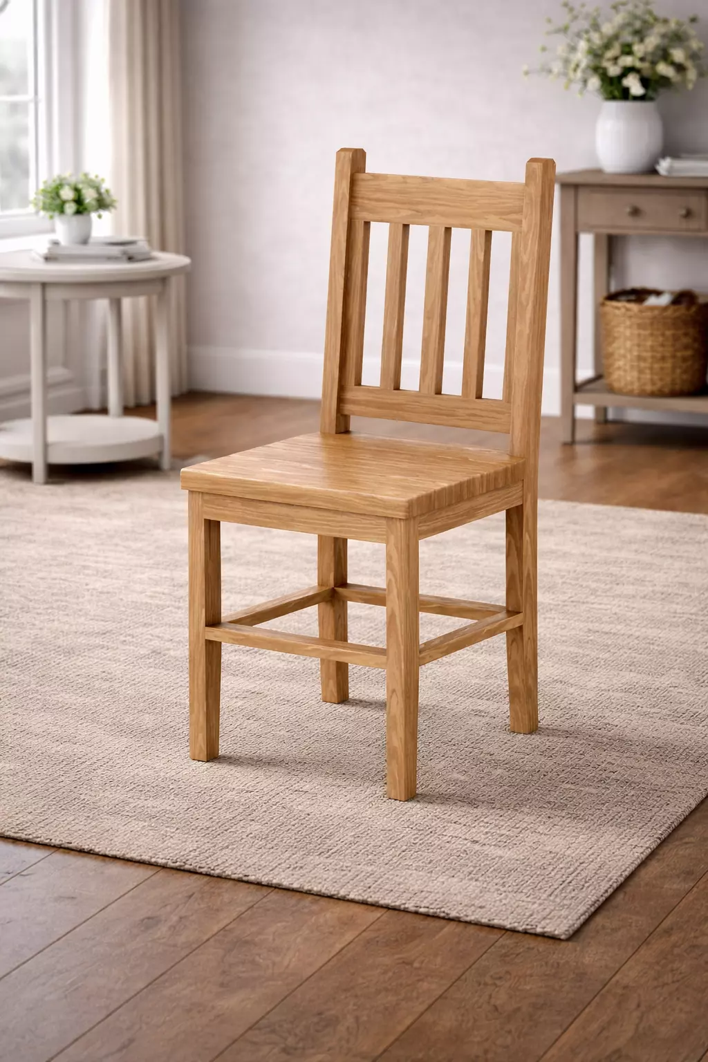 Classic Mission Style Wooden Dining Chair - MorisonDesign 4K PBR Free low-poly 3D model