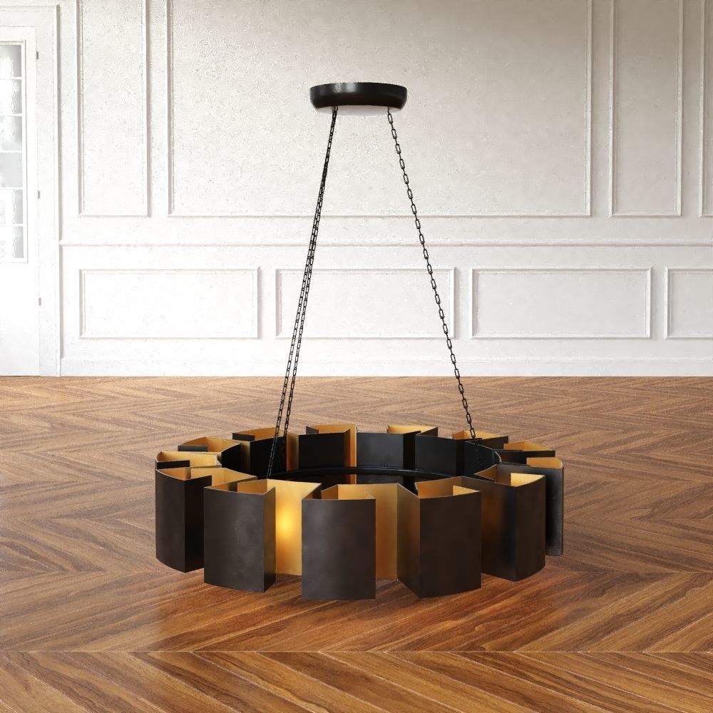 Arteriors Vaughn Fixed Chandelier  Low-poly 3D model_3