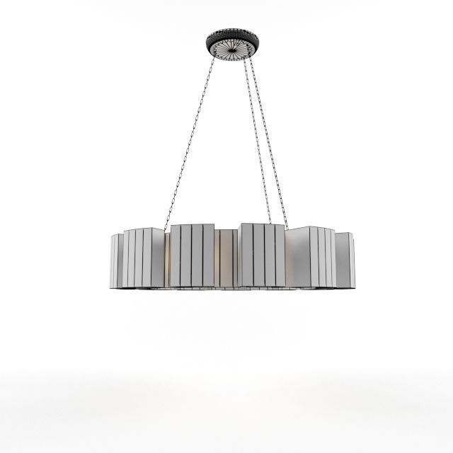 Arteriors Vaughn Fixed Chandelier  Low-poly 3D model_6