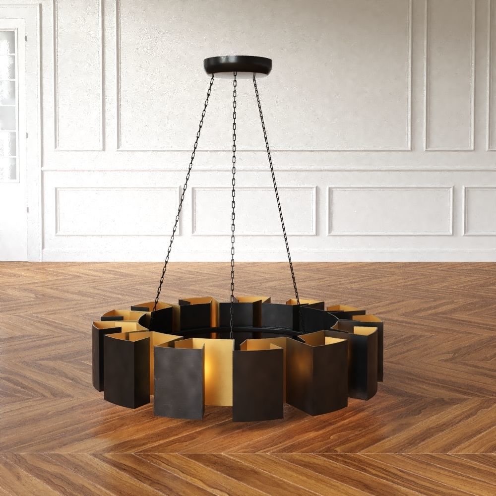 Arteriors Vaughn Fixed Chandelier  Low-poly 3D model_1