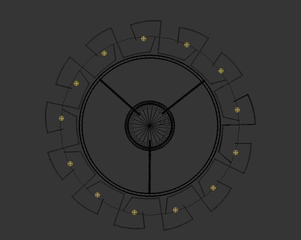 Arteriors Vaughn Fixed Chandelier  Low-poly 3D model_8