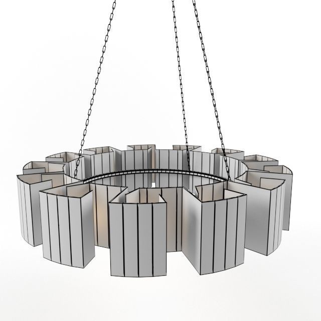 Arteriors Vaughn Fixed Chandelier  Low-poly 3D model_2