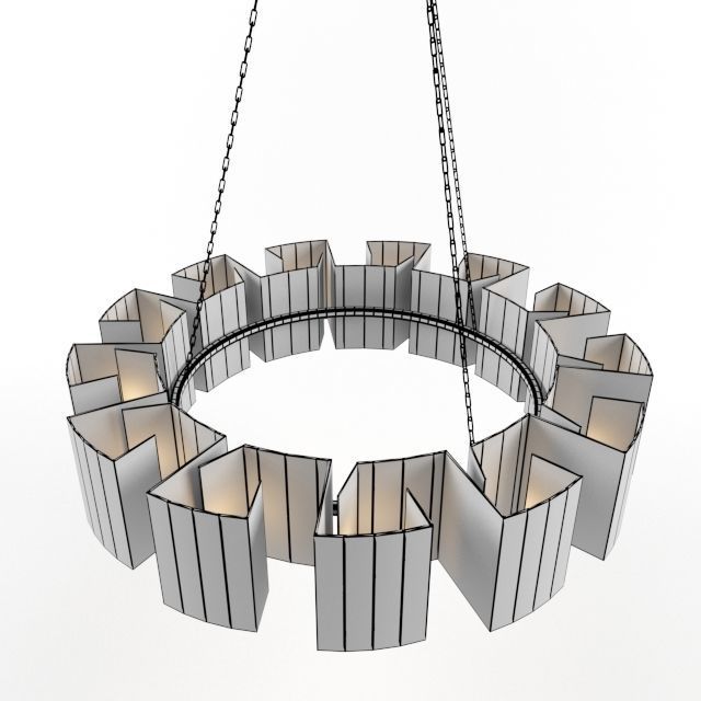 Arteriors Vaughn Fixed Chandelier  Low-poly 3D model_5