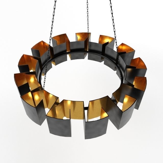 Arteriors Vaughn Fixed Chandelier  Low-poly 3D model_7