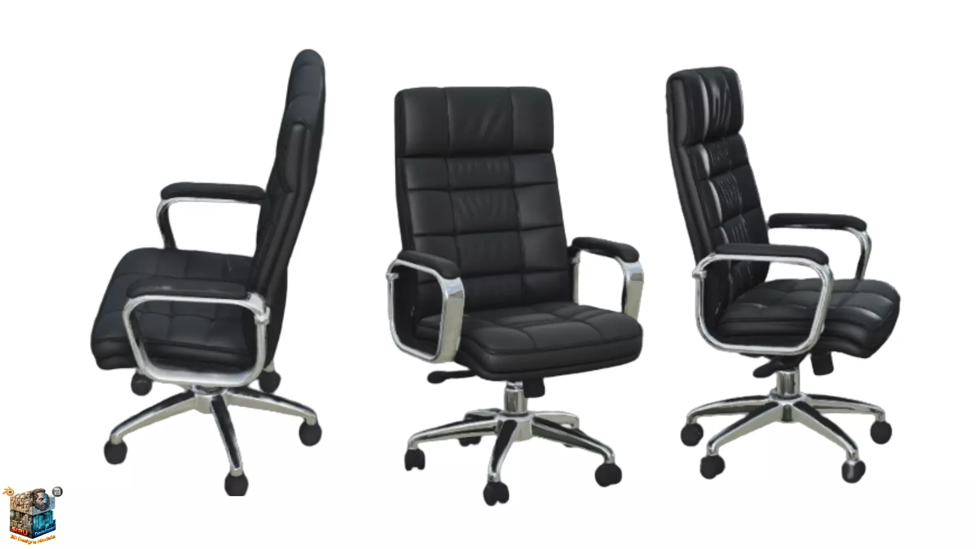 Executive Office Seating Chair Low-poly 3D model