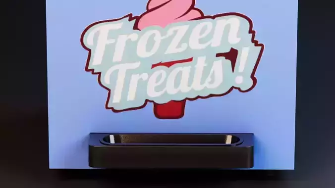 Commercial Ice Cream Machine 3D model 7