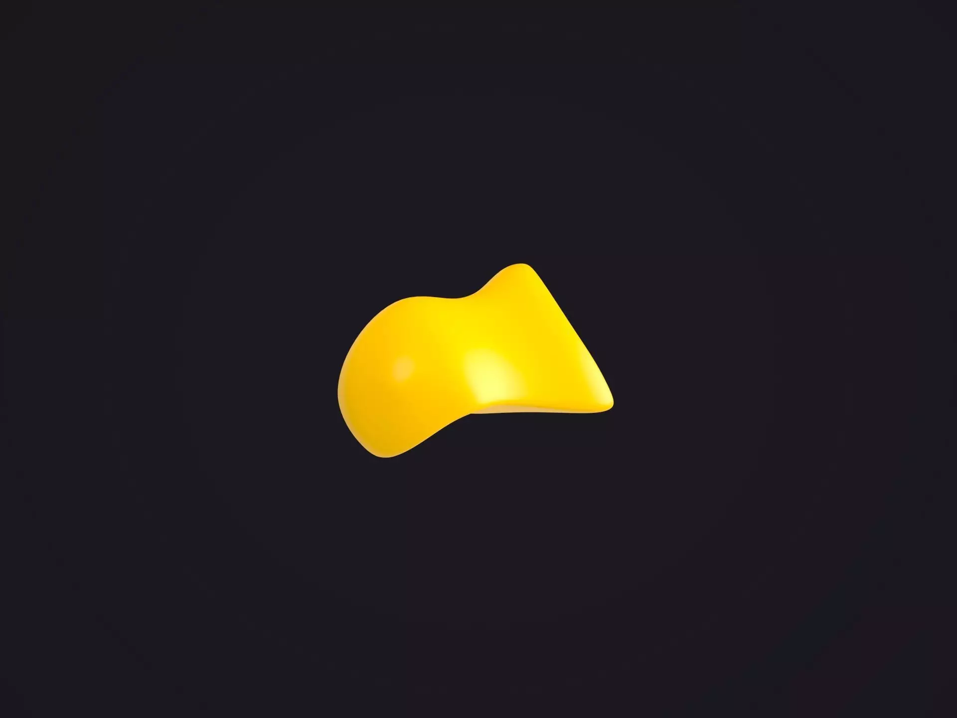 Yellow Dodo Beak 3D model