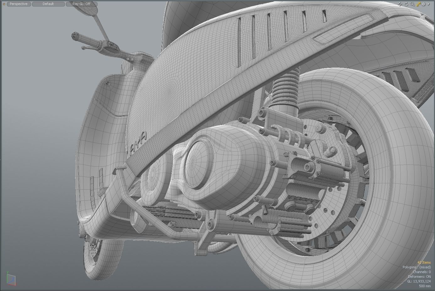 Vespa 946 Scooter 3D model_14