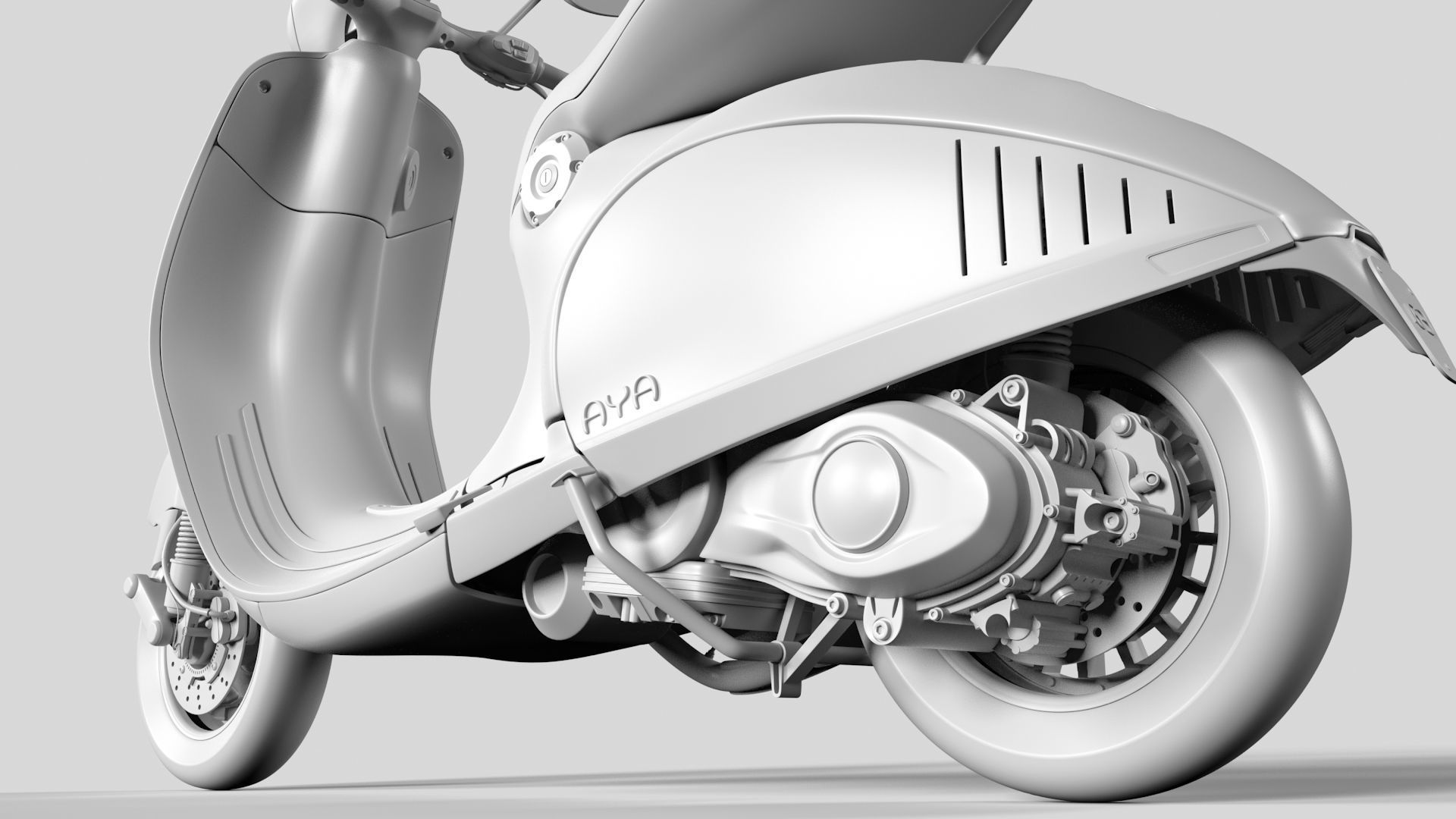 Vespa 946 Scooter 3D model_8