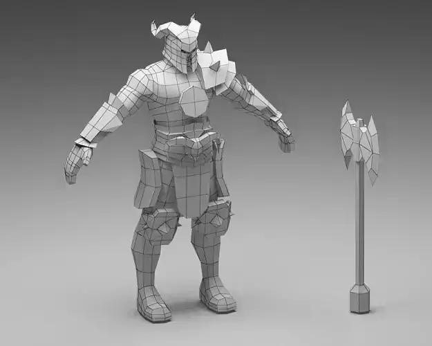 Warrior Low Poly knight