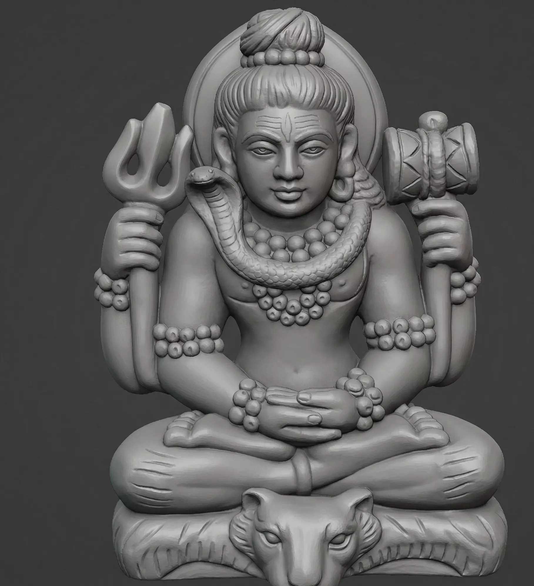 Shiva Mahadev Digital Sculpt High Poly ZBrush Model 3D print model