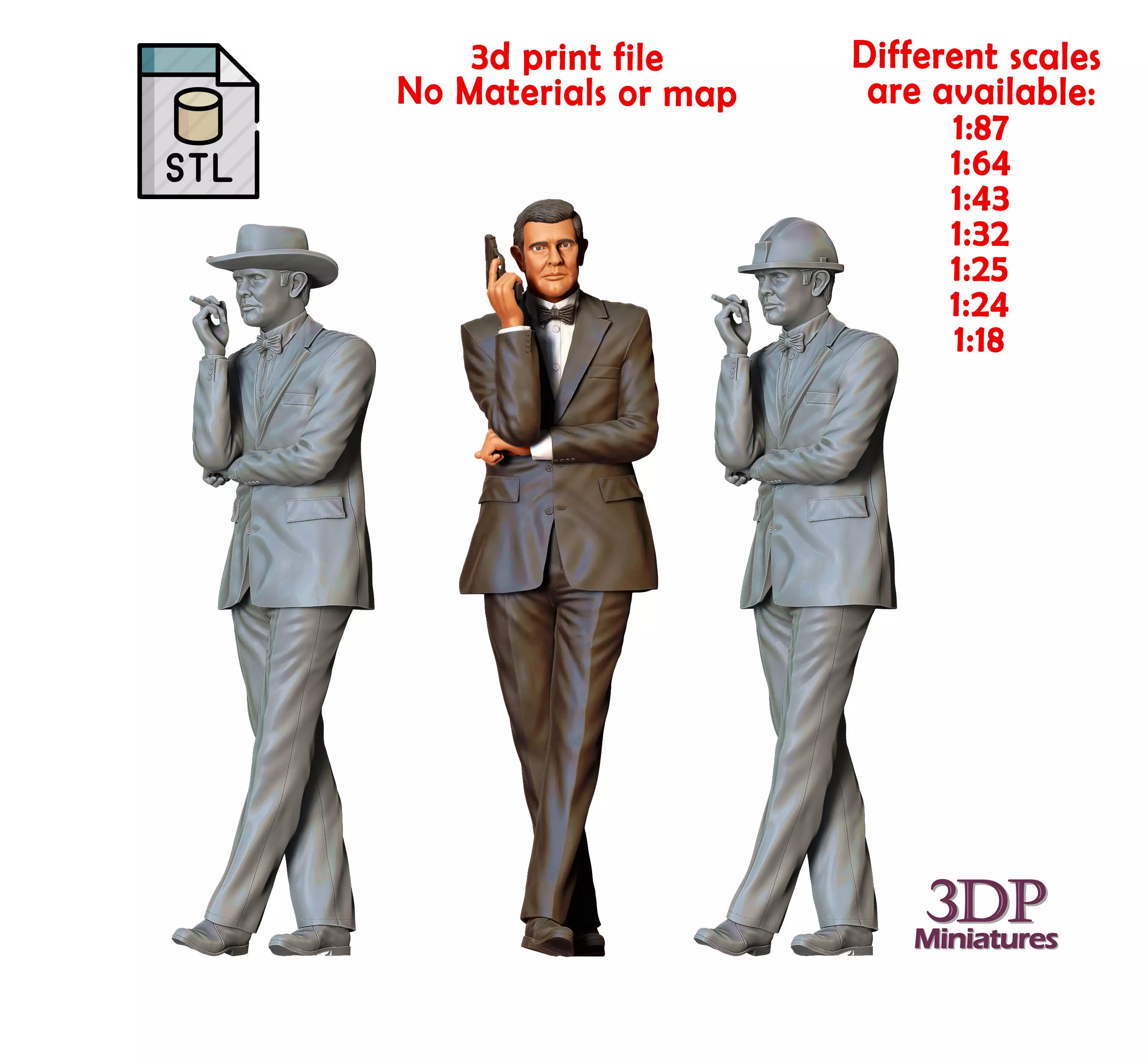 N6 George Lazenby james bond 3D print model