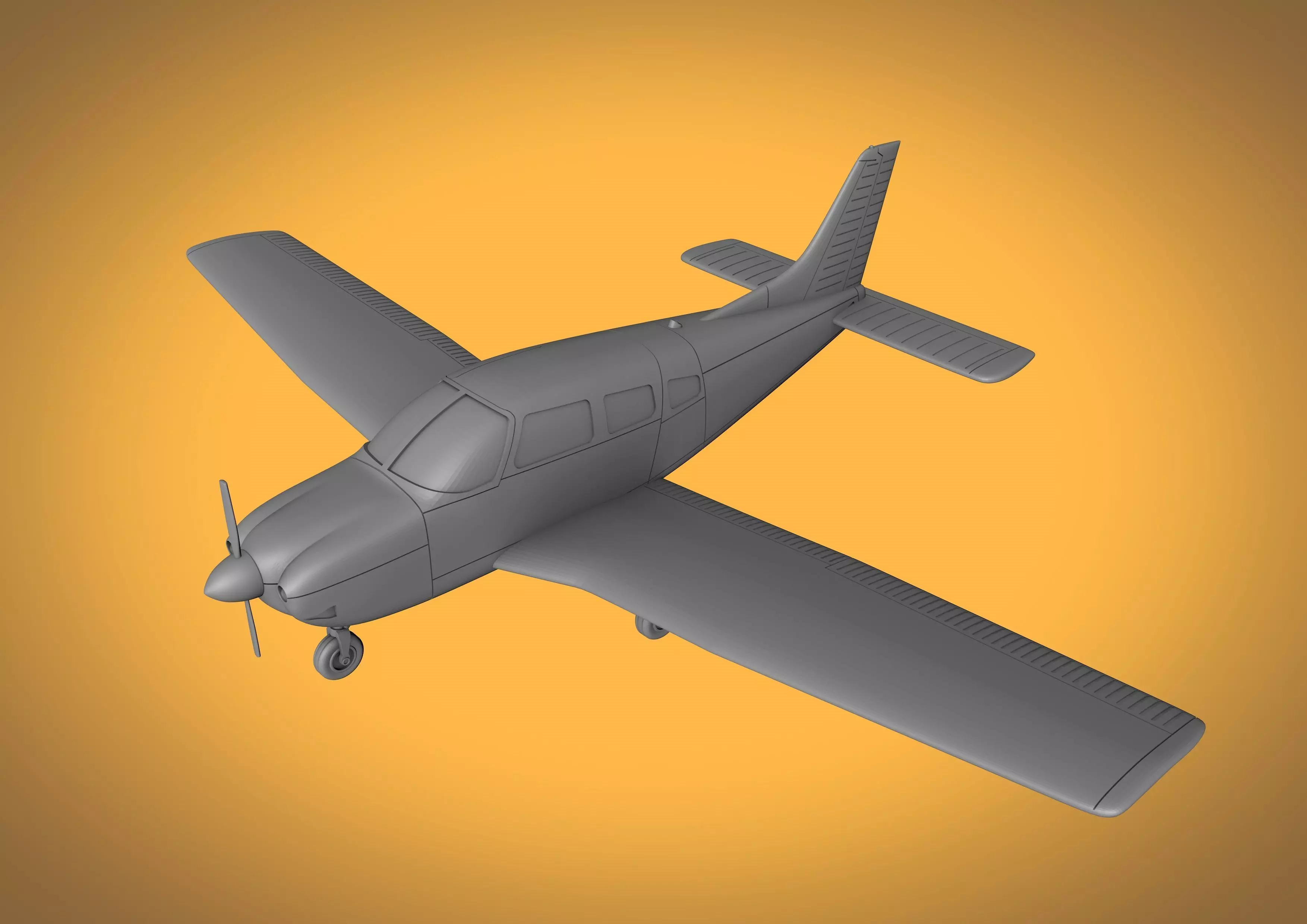 Piper PA-28 Archer Scale 1-23 3D print model