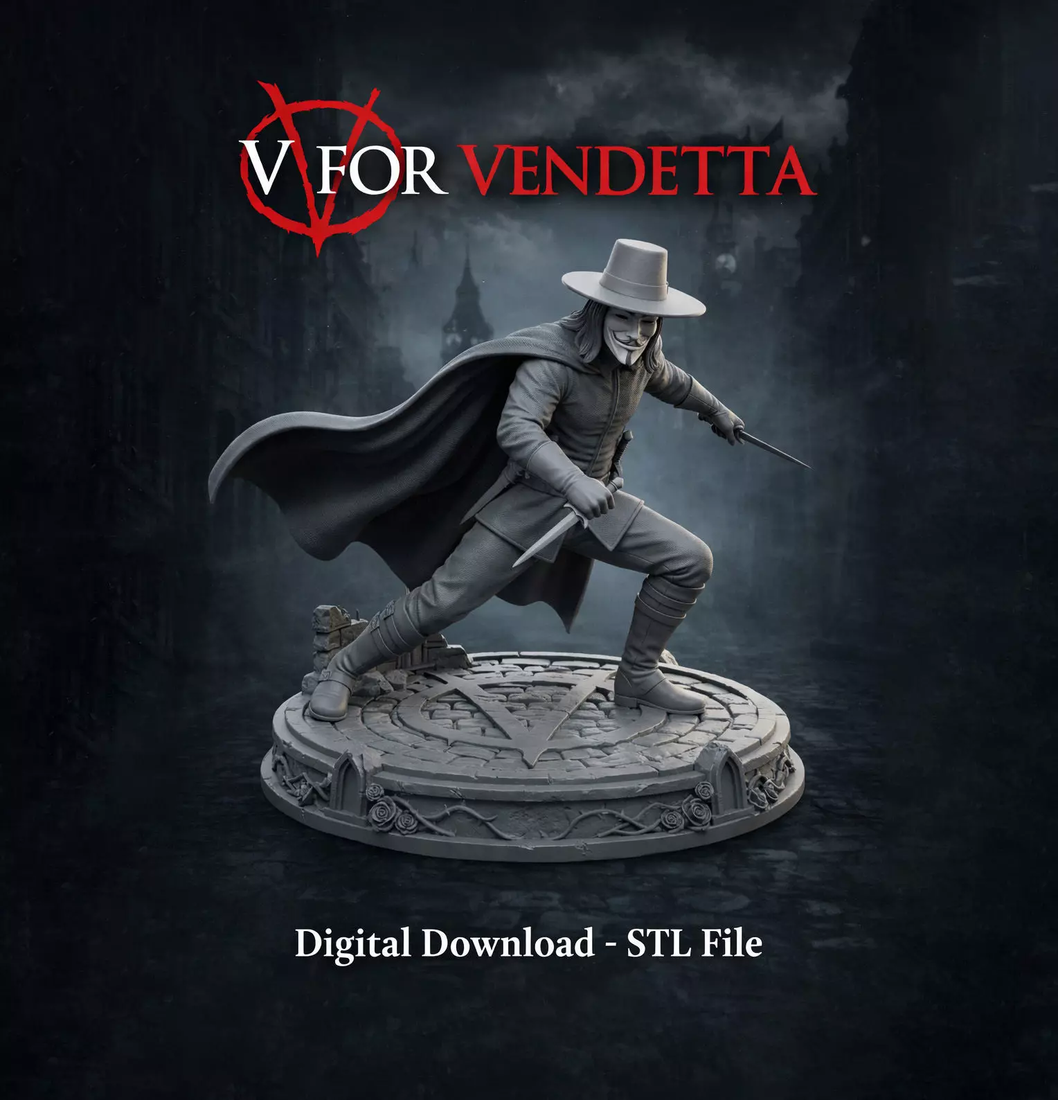 V For Vendetta 3D print model
