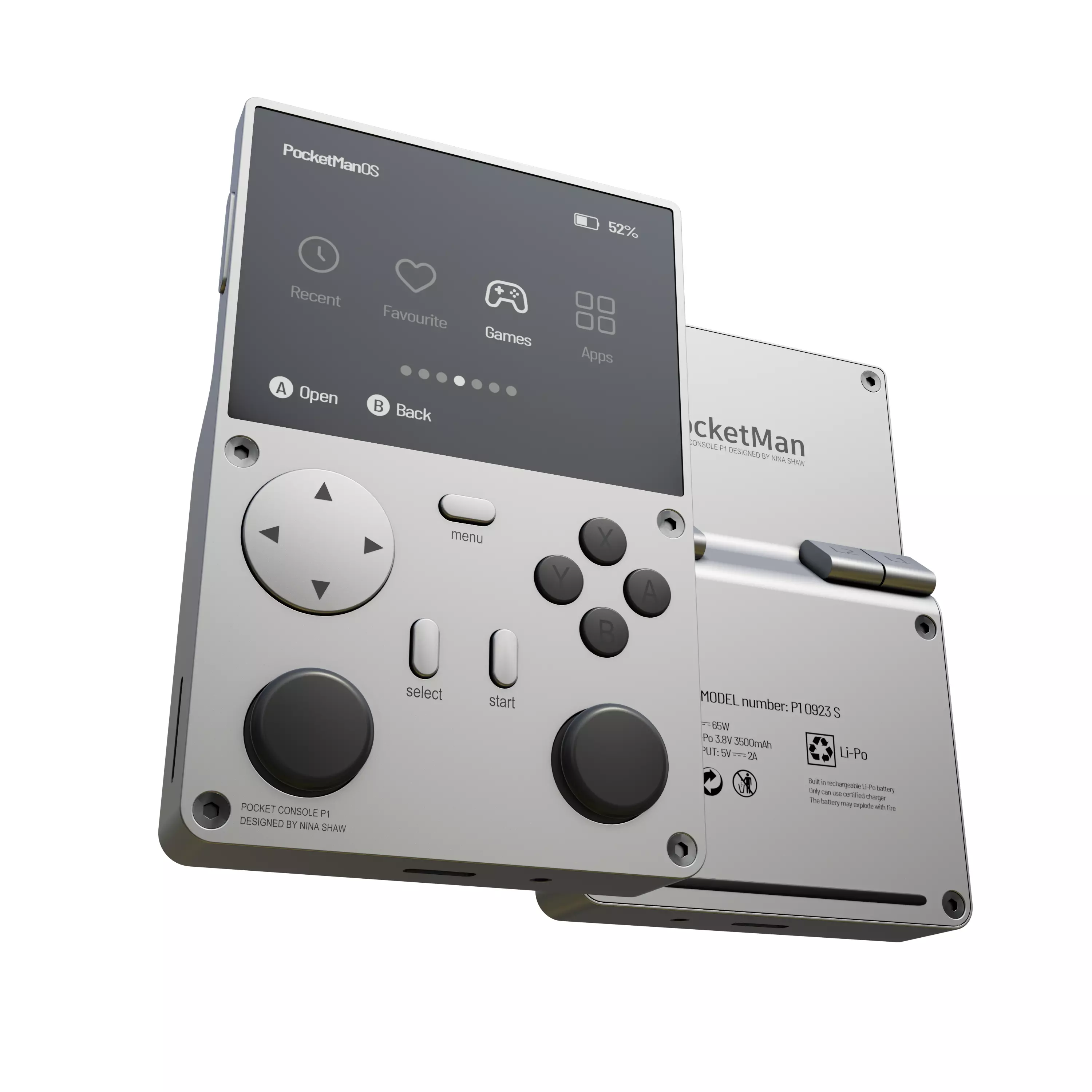 PocketMan Console - Tutorial Included 3D model